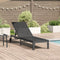 vidaXL - Ligbed - met - Wielen - - - Zwart - Poly - Rattan