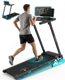 TibaGoods loopband - 1-12 km/u - Belastbaar gewicht 130kg - Inklapbaar - Digitale display