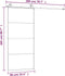 vidaXL - Schuifdeur - met - beslag - 90x205 - cm - ESG-glas - en - aluminium