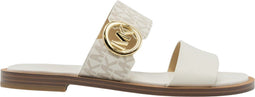 Michael Kors Summer Sandal - Dames Slippers - Goudkleurig logo - Wit (maat 36)
