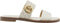 Michael Kors Summer Sandal - Dames Slippers - Goudkleurig logo - Wit (maat 36)