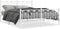 vidaXL - Bedframe - met - hoofd- - en - voeteneinde - metaal - wit - 160x200 - cm