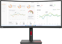 Lenovo ThinkVision T34w-30 - Monitor 34" 3440x1440 60Hz VA Gebogen - Zwart