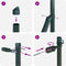 vidaXL - Tuinpalen - 13 - stuks - Groen - Ø32 - mm - 190 - cm - Gecoat - Staal