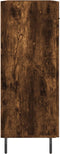 vidaXL - Dressoir - 69,5x34x90 - cm - bewerkt - hout - gerookt - eikenkleurig
