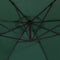 vidaXL - Zweefparasol - met - LED-verlichting - en - metalen - paal - 350 - cm - groen