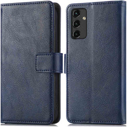 iMoshion Hoesje Geschikt voor Samsung Galaxy A14 (5G) / A14 (4G) Hoesje Met Pasjeshouder - iMoshion Luxe Bookcase - Donkerblauw