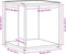 vidaXL - Salontafel - Zwart - Eiken - 33x33x34,5 - cm - Engineered - Wood