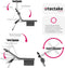 tectake® Ligbed Lorella - Ligstoel met zonneluifel - Inklapbaar - Antraciet