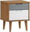 vidaXL - Nachtkastje - MOLDE - 40x35x48 - cm - massief - grenenhout - bruin