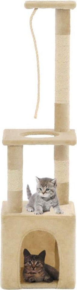 vidaXL - Kattenkrabpaal - met - sisal - krabpalen - 109 - cm - beige