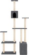 vidaXL - Kattenmeubel - met - sisal - krabpalen - 180 - cm - donkergrijs