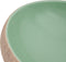vidaXL - Opzetwasbak - ovaal - 59x40x15 - cm - keramiek - groen - en - bruin