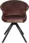 Eetkamerstoel Nashville - 59x60x80 - Cognac bruin - Velours/metaal