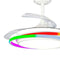 Plafondventilator CristalRecord ANTILA MINI RGB WH RETRAC Wit