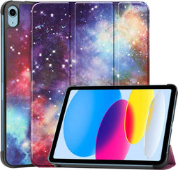 imoshion Tablet Hoes - Geschikt voor iPad 11 (2025) 11 inch / 10e generatie (2022) 10.9 inch - Design Trifold Bookcase - Space