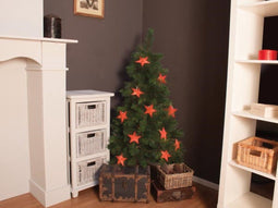 Paperstar - lichtslinger - rood - 10 m - 15 sterren - 4.5 V