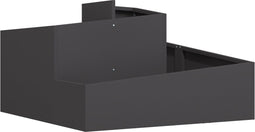 vidaXL - Plantenbak - Zwart - 80x80x50 - cm - Koudgewalst - Staal