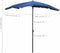 vidaXL - Parasol - met - paal - 200x130 - cm - azuurblauw