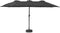 Feel Furniture - Toscano - Grote Twin Parasol - 4.5 Meter - Zwart