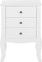 LANE - Nachtkastje 3 lades - Wit - MDF
