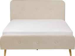 RENNES - Tweepersoonsbed - Lichtbeige - 140 x 200 cm - Polyester