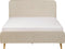RENNES - Tweepersoonsbed - Lichtbeige - 140 x 200 cm - Polyester