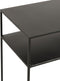 J-Line console Rechthoekig 2 Planken - metaal - zwart