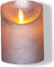 Anna's Collection Stompkaars - LED - zilver - H10 cm - bewegende vlam - kaars