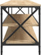 vidaXL - Tv-meubel - 200x40x50 - cm - bewerkt - hout - metaal - sonoma - eikenkleurig