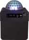 N-GEAR Disco Block 410 - Bluetooth Speaker - Karaoke Set met RGB LED Discobol - Zwart (2 microfoons)