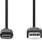 Nedis CCGP61650BK10 - USB-C 3.2 Gen 2-kabel - 100cm - Zwart