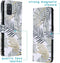 iMoshion Hoesje Geschikt voor Samsung Galaxy A71 Hoesje Met Pasjeshouder - iMoshion Design Softcase Bookcase - Wit / Zwart / Goud / Glamour Botanic