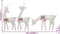 vidaXL - Rendierfamilie - Kerstmis - warmwit - 270x7x90 - cm - mesh - goudkleurig