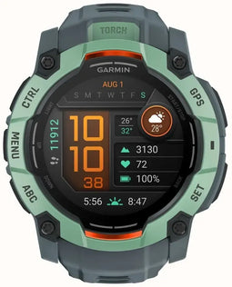 Garmin Instinct 3 - Smartwatch - GPS hartslagmeting AMOLED 50mm Grijs Groen