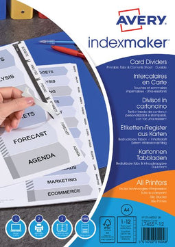 Avery - Tabbladen avery indexmaker a4 4r 12dlg | 10 stuks