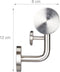 Aluminium trapleuning - rond - 150 cm - Ø 42 mm - beukenhout look - lichtbruin zilver - met wandhouder
