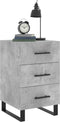 vidaXL - Nachtkastje - 40x40x66 - cm - bewerkt - hout - betongrijs