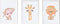 Bladen Crochetts 33 x 43 x 2 cm Leeuw Aap Giraf 3 Onderdelen