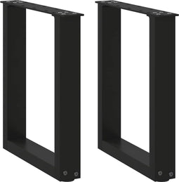vidaXL - Salontafelpoten - 2 - st - U-vormig - 38x(42-43) - cm - staal - zwart