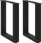 vidaXL - Salontafelpoten - 2 - st - U-vormig - 38x(42-43) - cm - staal - zwart