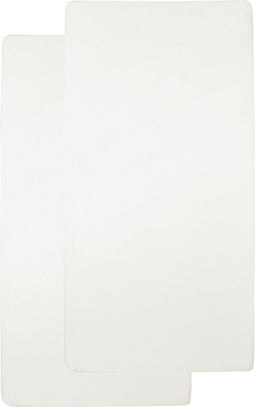 Meyco Baby Uni hoeslaken wieg - Jersey - 100% katoen - Offwhite (2 stuks)