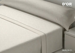 Set beddengoed D'Or BERLIN Beige Bed van 90 Franela