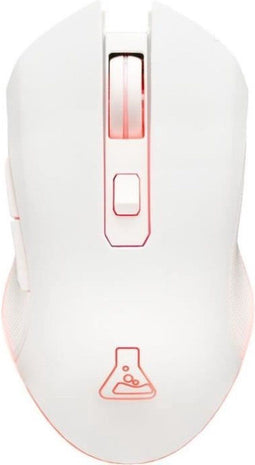 Draadloze gamingmuis - THE G-LAB - KULT HELIUM - RGB - 6400 DPI - 6 knoppen - Wit