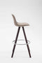 Barkruk Kempele Stof Rond C, Taupe