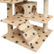 vidaXL - Kattenkrabpaal - met - sisal - krabpalen - 125 - cm - pootafdrukprint - beige