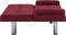 vidaXL - Slaapbank - met - twee - kussens - polyester - wijnrood