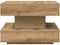 vidaXL - Salontafel - 360 - graden - draaibaar - 50x50x34,5 - cm - artisanaal - eiken