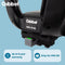 Qibbel Junior 6+ - Achterzitje - Voetbeschermingsplaten + Inklapbare voetsteunen - Zwart - Midnight Black