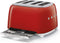 SMEG TSF03RDEU - Broodrooster - 4 brede sleuven 2000 W - Rood